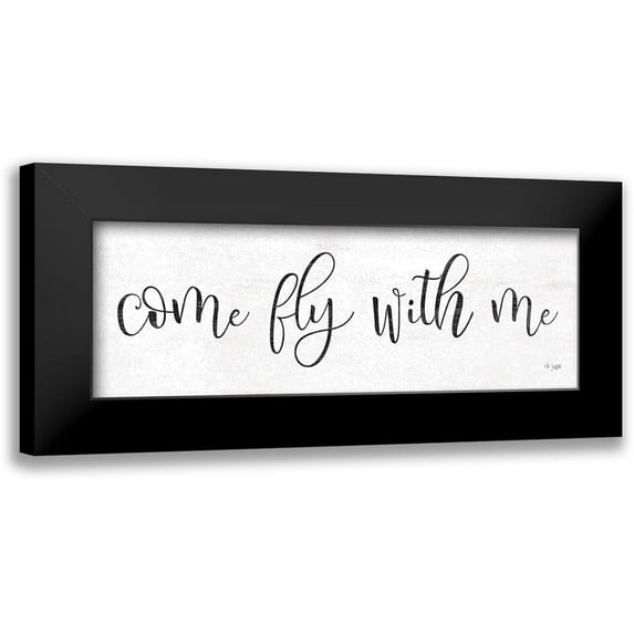 Jaxn Blvd. 18x9 Black Modern Framed Museum Art Print Titled - Come Fly with Me