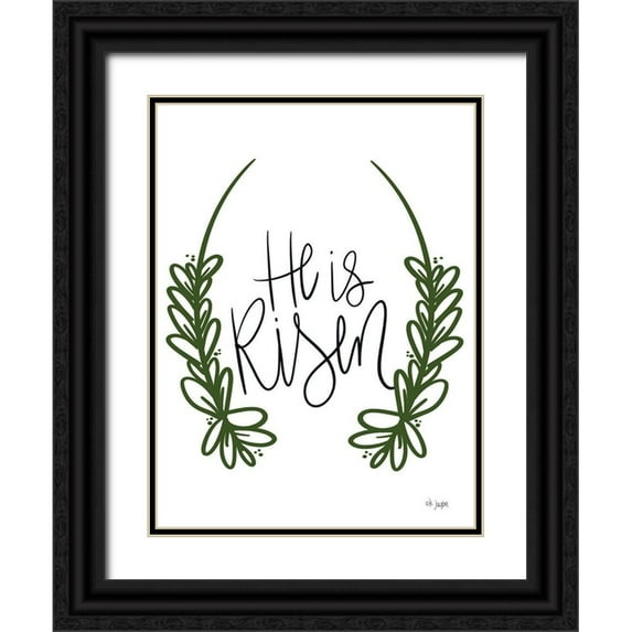 Jaxn Blvd. 19x24 Black Ornate Wood Framed with Double Matting Museum Art Print Titled - He is Risen