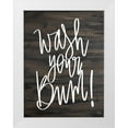 thumbnail image 1 of Jaxn Blvd. 19x24 White Modern Wood Framed Museum Art Print Titled - Wash Your Bum!, 1 of 4