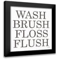 thumbnail image 1 of Jaxn Blvd. 20x20 Black Modern Framed Museum Art Print Titled - Wash Brush Floss Flush, 1 of 5