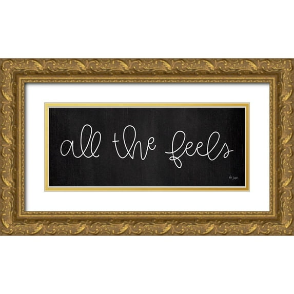 Jaxn Blvd. 24x12 Gold Ornate Wood Framed with Double Matting Museum Art Print Titled - All the Feels