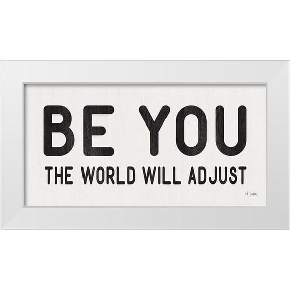 Jaxn Blvd. 24x14 White Modern Wood Framed Museum Art Print Titled - The World Will Adjust