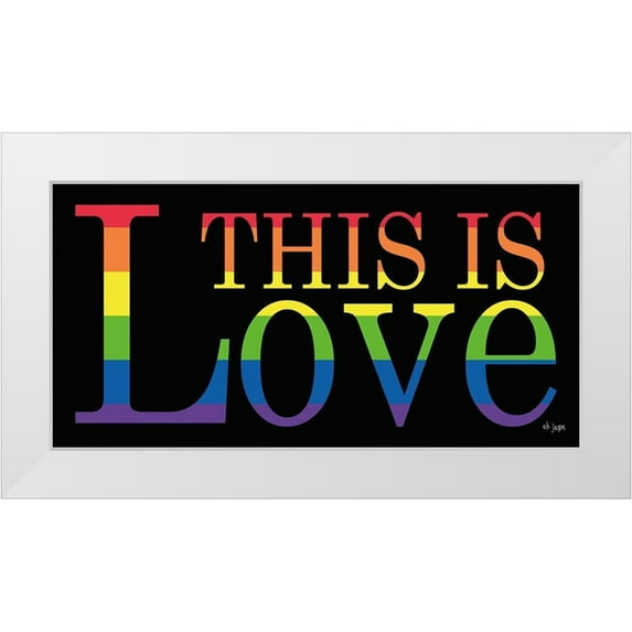 Jaxn Blvd. 24x14 White Modern Wood Framed Museum Art Print Titled - This is Love