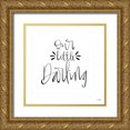 thumbnail image 1 of Jaxn Blvd. 26x26 Gold Ornate Wood Framed with Double Matting Museum Art Print Titled - Our Little Darling, 1 of 4