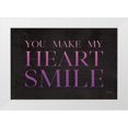 thumbnail image 1 of Jaxn Blvd. 32x23 White Modern Wood Framed Museum Art Print Titled - You Make My Heart Smile, 1 of 4