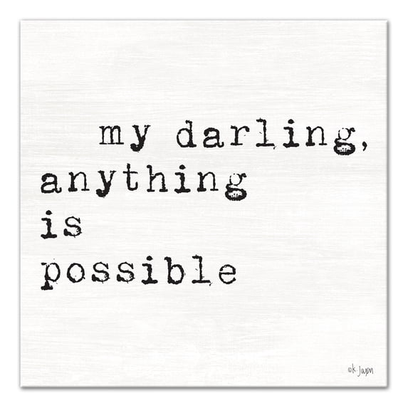 Creative Products My Darling Anything Is Possible 12x12 Canvas Wall Art