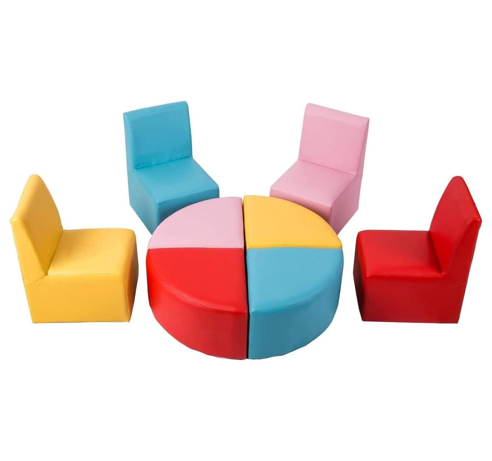 Jaxnfuro Toddler Couch Daycare Furniture 8 Pieces Seating Set for