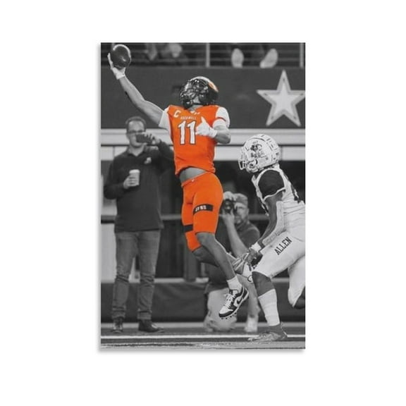 Jaxon Smith-Njigba Canvas Poster Canvas Wall Art Prints Poster Gifts Photo Picture Painting Posters Room Decor Home Decorative 12x18inch(30x45cm)