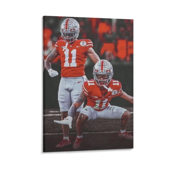 Jaxon Smith Njigba Canvas Poster Room Aesthetic Poster Print Art Wall Painting Canvas Posters Gifts Modern Bedroom Decor 20x30inch(50x75cm)
