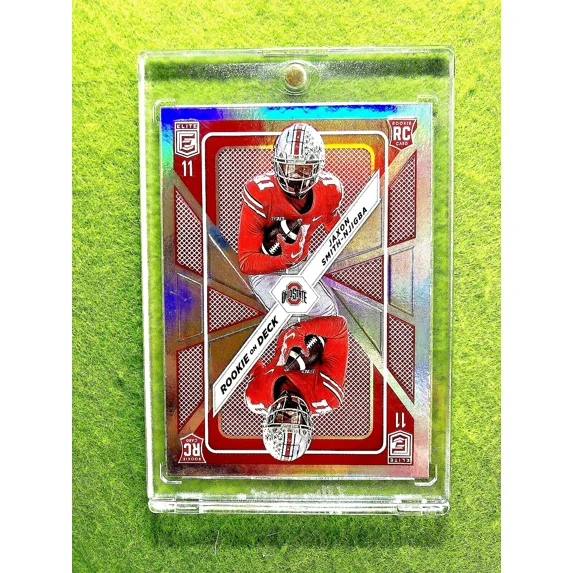 Jaxon Smith Njigba SILVER PRIZM ROOKIE CARD 2023 Elite Rookie on Deck RC OSU