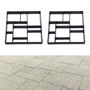 Jaxpety 2 Pack Garden Paver Mold Concrete Paver Stepping Stone Mold Walk Maker Reusable Mold,Black