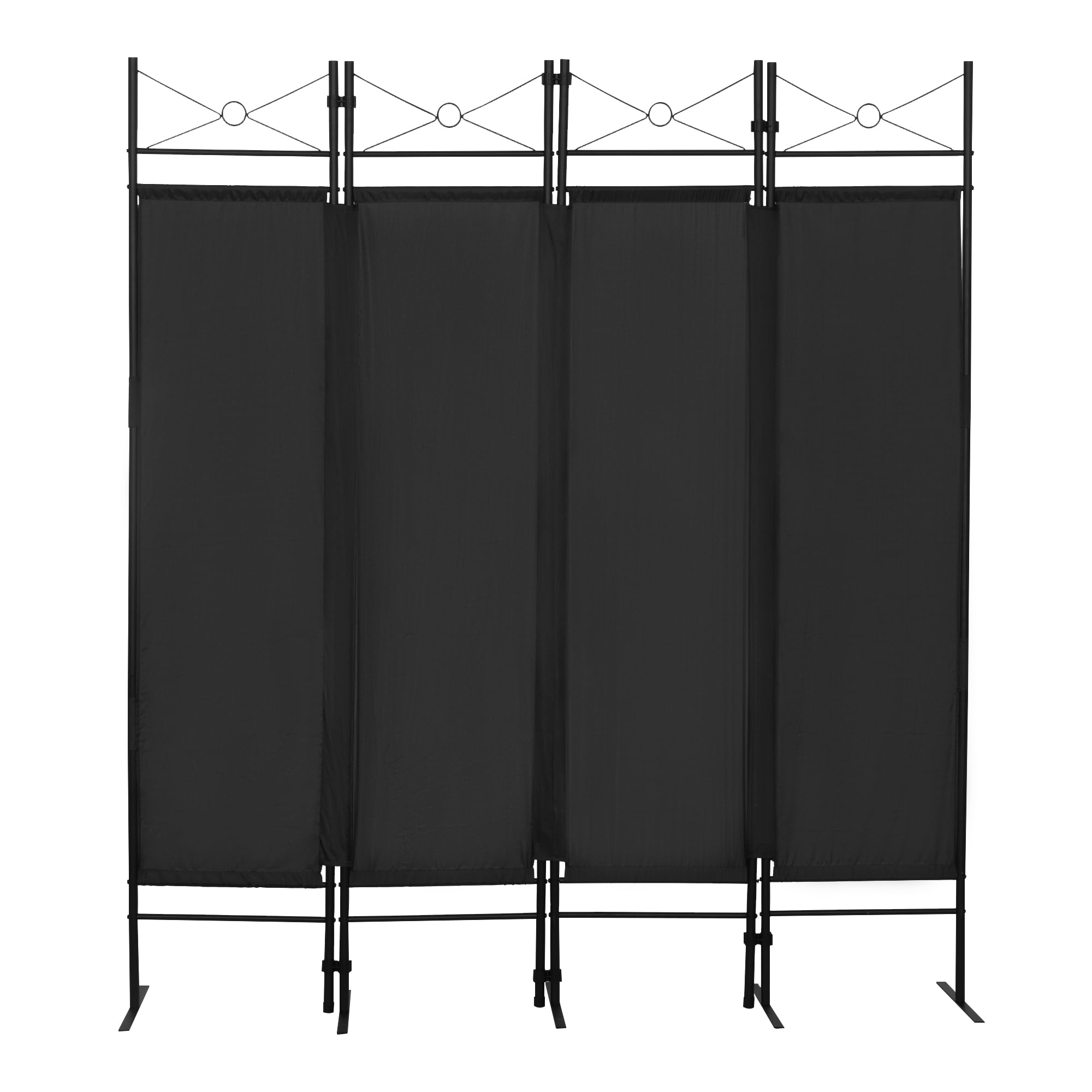 Jaxpety 4 Panel Room Divider Fabric Folding Partition Home Office