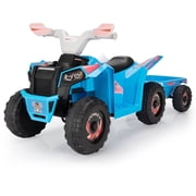 Jaxpety 6V Ride on ATV for Toddlers, Kids 4 wheelers for 18-36 Months, Ride-on Toy with Trailer, Music, Safety Belt