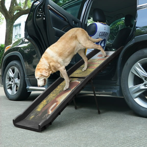 Jaxpety Portable Dog Ramp for Large Dog Pet Ramp for Cars, Sofa, Bed and SUVs with Non-slip Surface