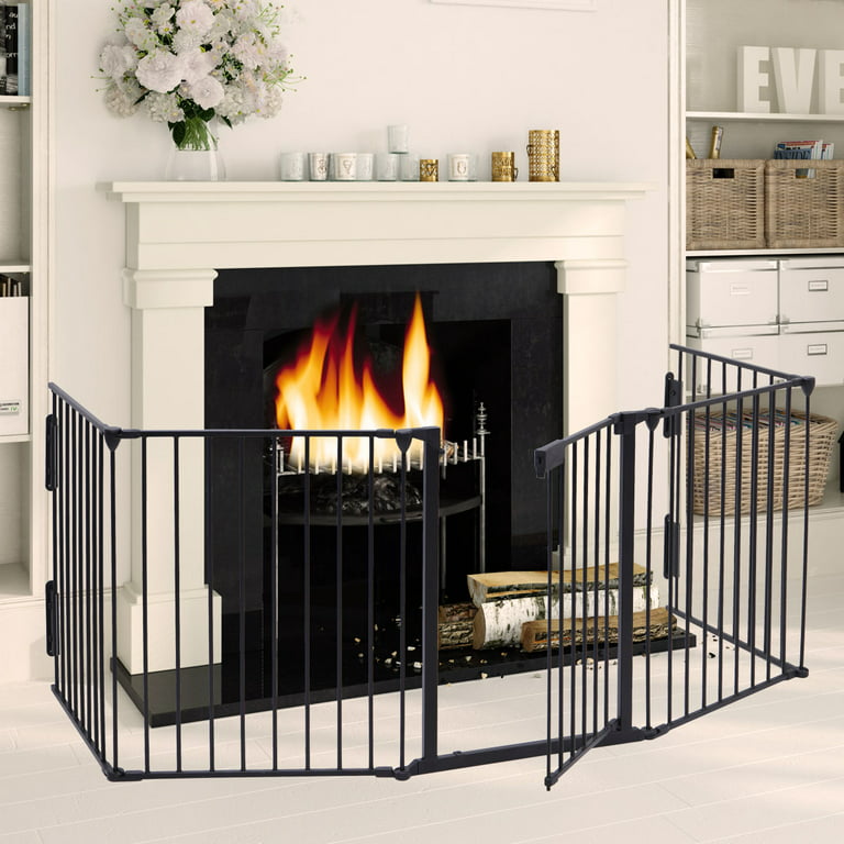 Fireplace Fence Baby Safety Fence - Black
