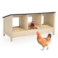 thumbnail image 1 of Jaxpety Triple Nesting Box Chickens Laying Box with Asphalt Roof, Solid Pine Wood Chicken Coop, Poultry Nesting Box, 1 of 12