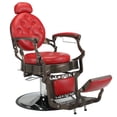 thumbnail image 1 of Jaxpety Vintage Barber Chair, Hairdressing Seat,Hydraulic Recline Styling Chair, Reversible Foot,Red, 1 of 17
