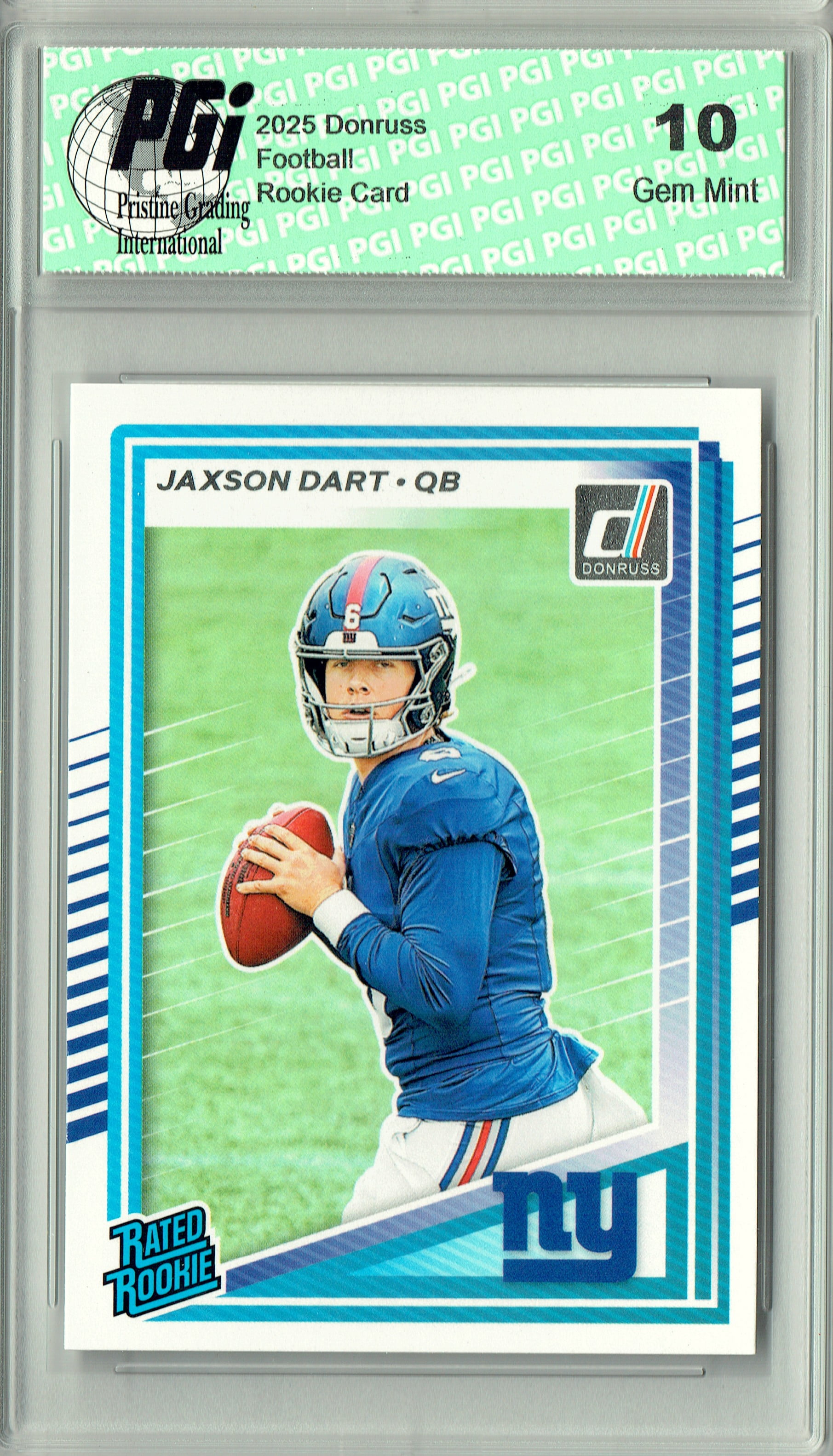 Jaxson Dart 2025 Donruss Football #400 Rookie Card PGI 10