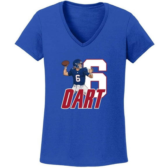 Jaxson Dart 6 New York LADIES V-NECK Shirt T-Shirt
