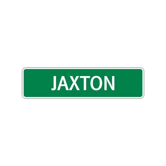 Jaxton Boys Children Name Letter Printed Label Novelty Bedroom Indoor Outdoor Wall Plaque Decoration Aluminum Metal Sign 4"x13.5"