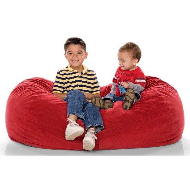 Jaxx 4' Microsuede Lounger Giant Bean Bag Chair