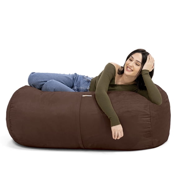 Jaxx Sofa Saxx 4-Foot Bean Bag Lounger for Kids & Teens, Chocolate
