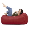 thumbnail image 1 of Jaxx Sofa Saxx 4-Foot Bean Bag Lounger for Kids & Teens, Cherry, 1 of 3