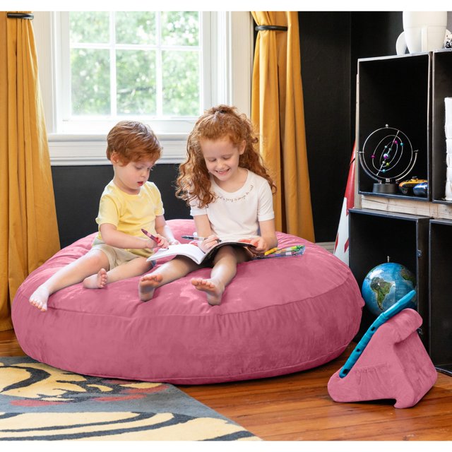 Jaxx 4 ft Cocoon Kids Bean Bag Chair and Crash Pad Pink