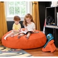 thumbnail image 1 of Jaxx Cocoon 4 Foot Bean Bag Chair and Crash Pad, Mandarin, 1 of 10