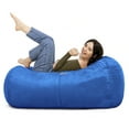 thumbnail image 1 of Jaxx Sofa Saxx 4-Foot Bean Bag Lounger for Kids & Teens, Blueberry, 1 of 6