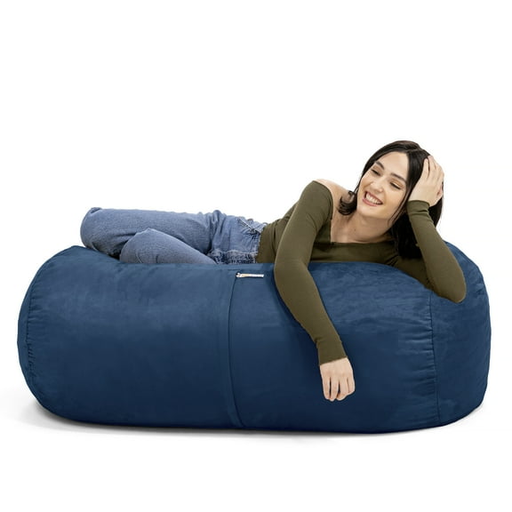 Jaxx Sofa Saxx 4-Foot Bean Bag Lounger for Kids & Teens Navy