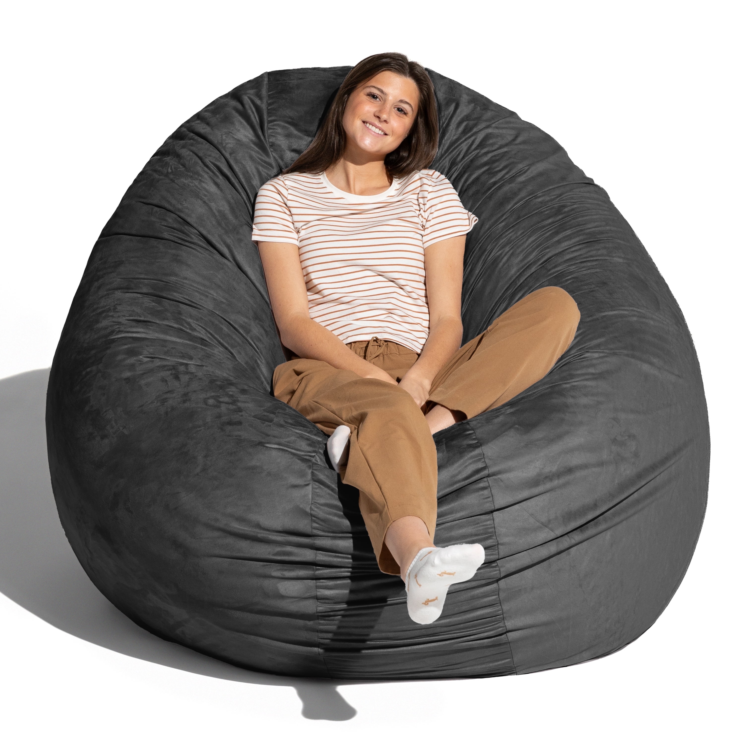 Buy Jaxx 6ft Cocoon Bean Bag Chair, Black at Ubuy Australia