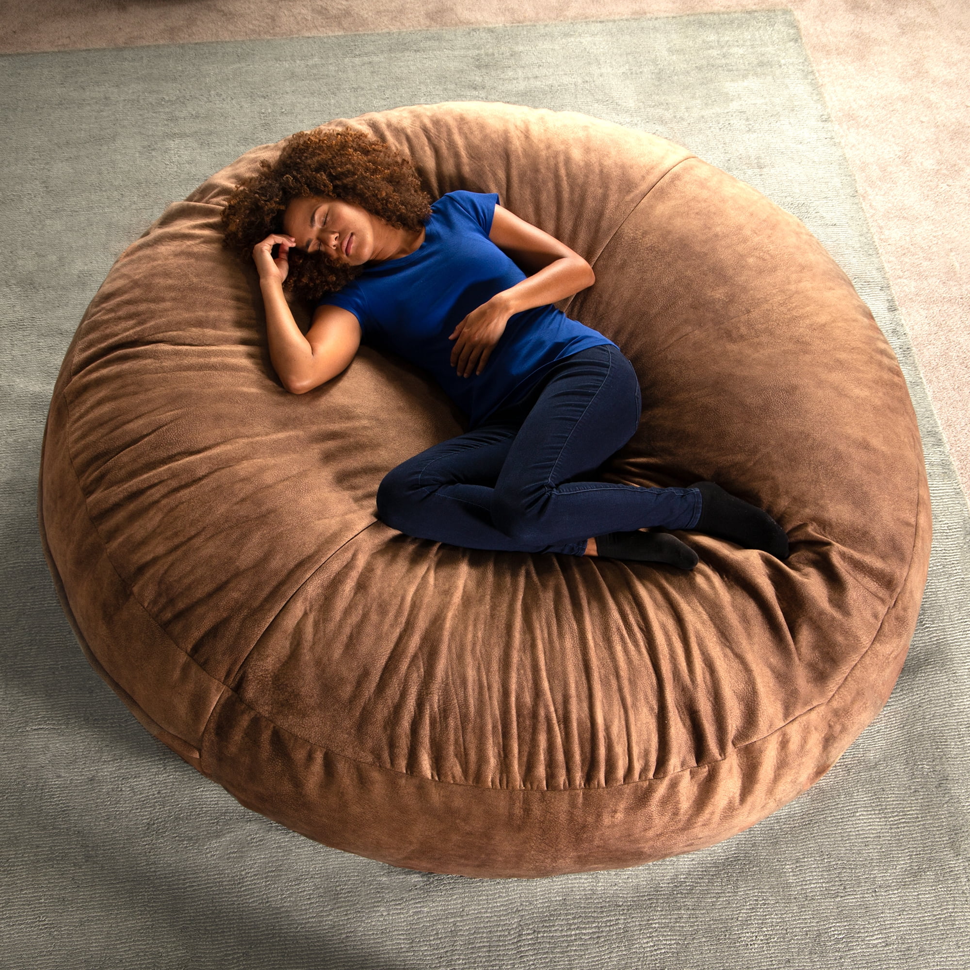 Jaxx 6 Foot Cocoon Premium Giant Bean Bag for Adults Padded Microvelvet Saddle Walmart