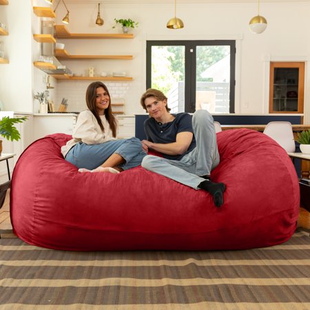 Jaxx 7 Foot Giant Bean Bag Sofa, Cinnabar