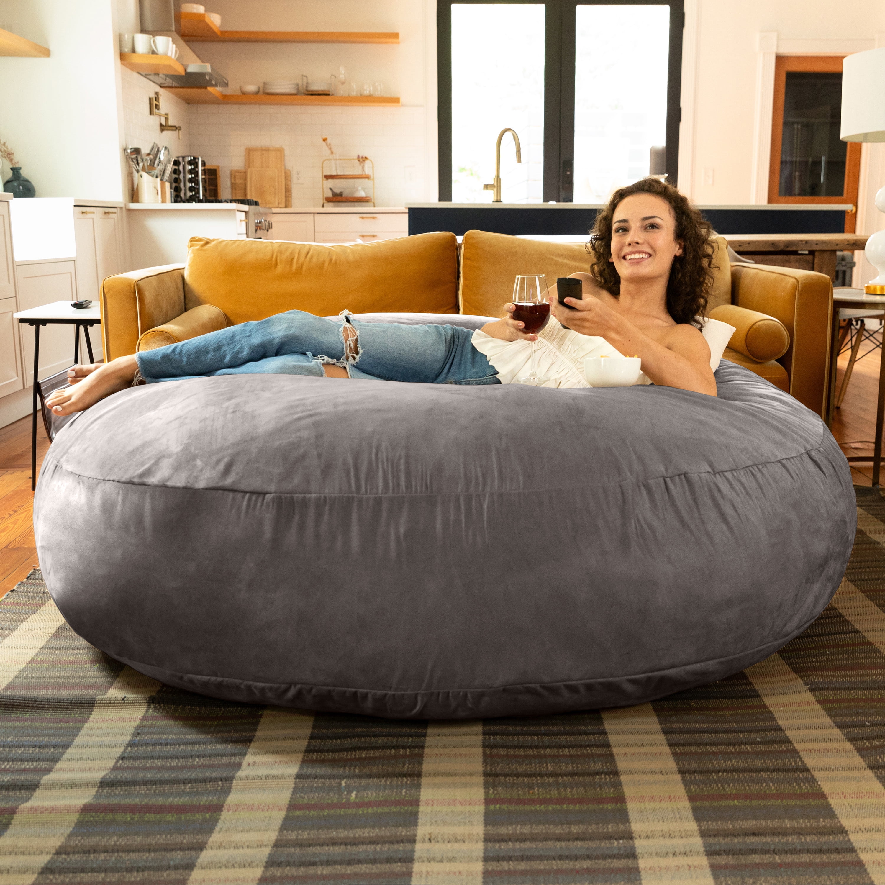 Jaxx Bean Bags Jaxx Cocoon 6 Ft Giant Bean Bag Sofa and Lounger for