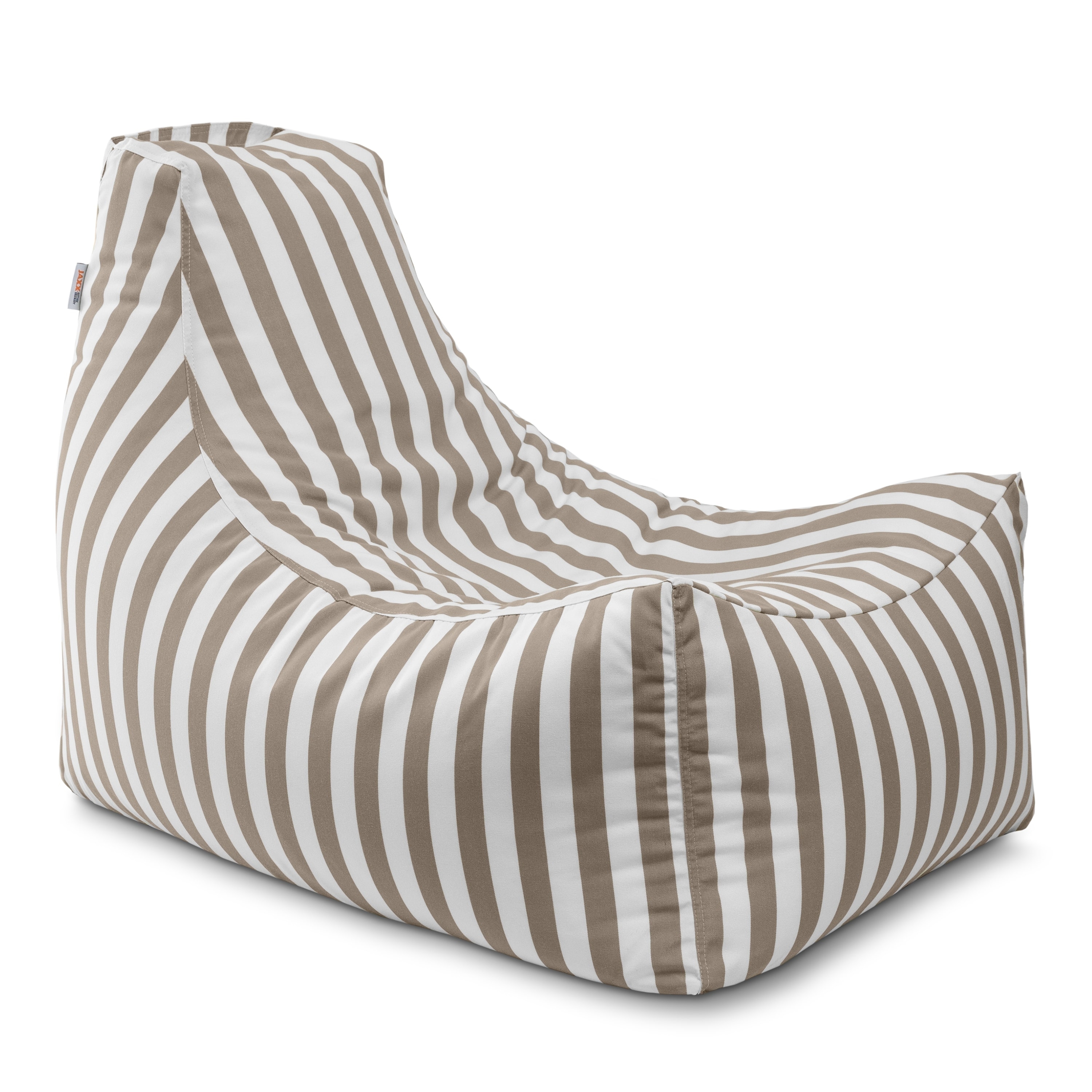 Jaxx Bean Bags Jaxx Juniper Outdoor Patio Bean Bag Chair. Taupe-Stripes - image 1 of 5
