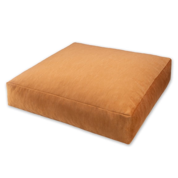 Jaxx Brio Large Décor Floor Pillow / Meditation Yoga Cushion, Plush Microvelvet, Butternut
