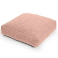 thumbnail image 1 of Jaxx Brio Large Décor Floor Pillow / Meditation Yoga Cushion, Shearling Faux Lamb, Pink, 1 of 2