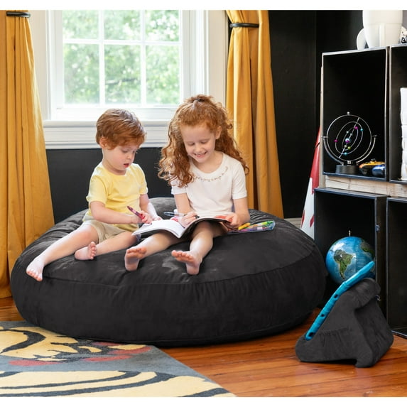 Jaxx Cocoon 4 Foot Bean Bag Chair and Crash Pad, Black
