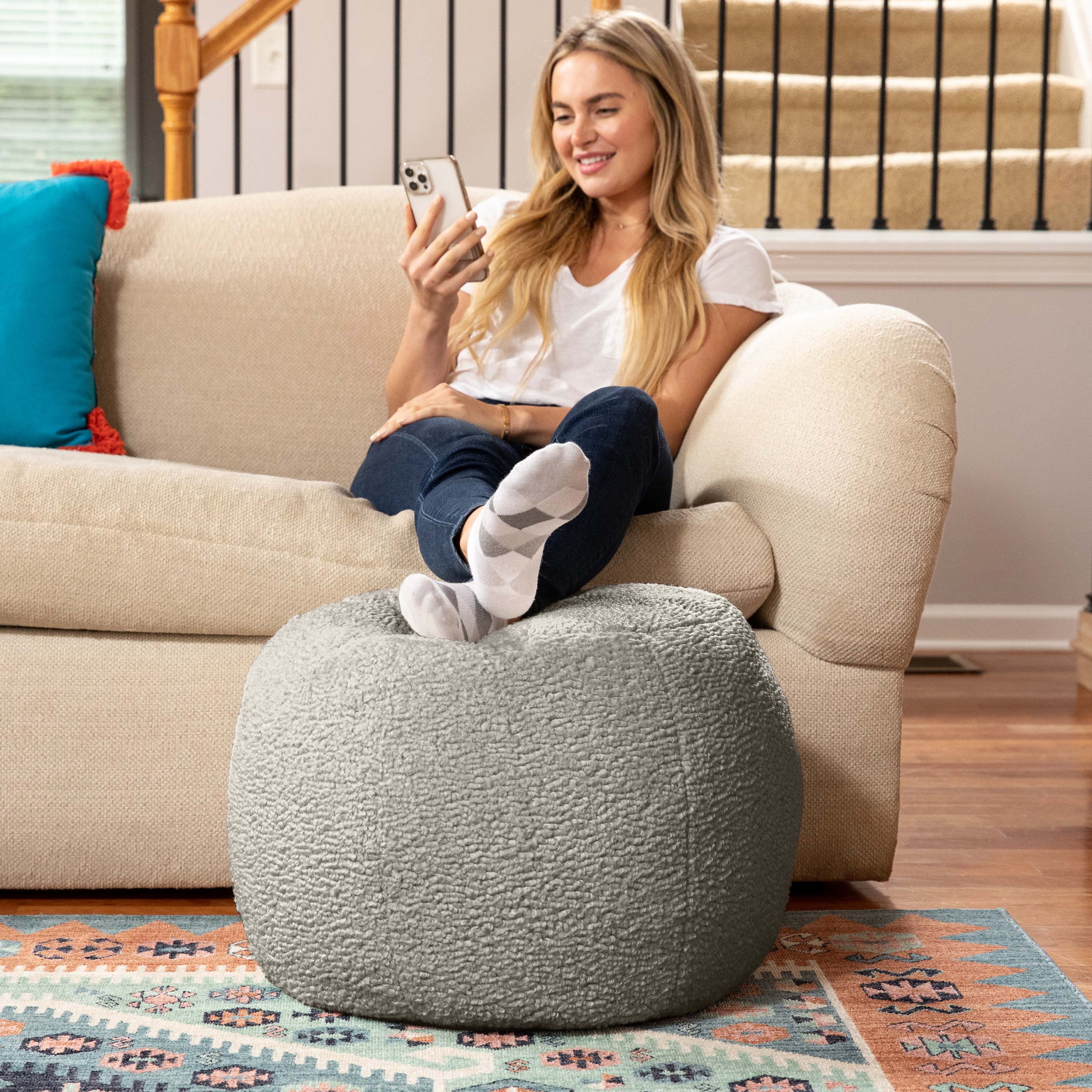 Low pouf ottoman discount