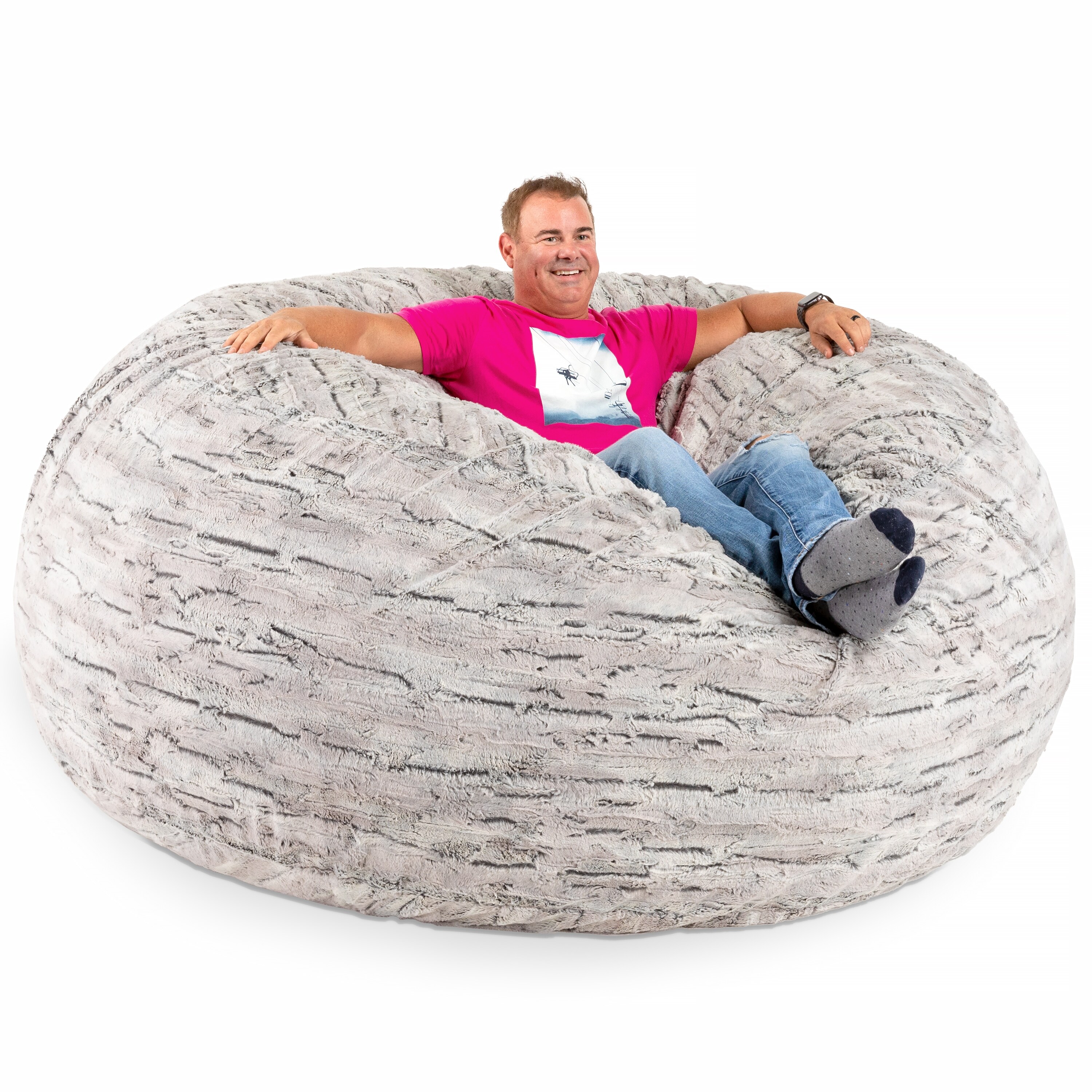 Jaxx Gigantic Mega Saxx Bean Bag Chair and Lounger For Adults Luxe Faux