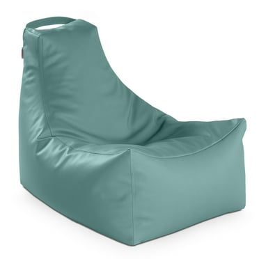Jaxx  Juniper Nautical Edition - Casual Bean Bag Seating for Boat, Yacht & Watersports, Vinyl Waterfall Blue