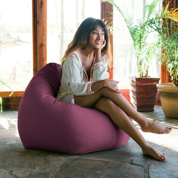 Jaxx Kiss Bean Bag Chair | Casual Poolside & Patio Seating | Sunbrella, Iris Purple