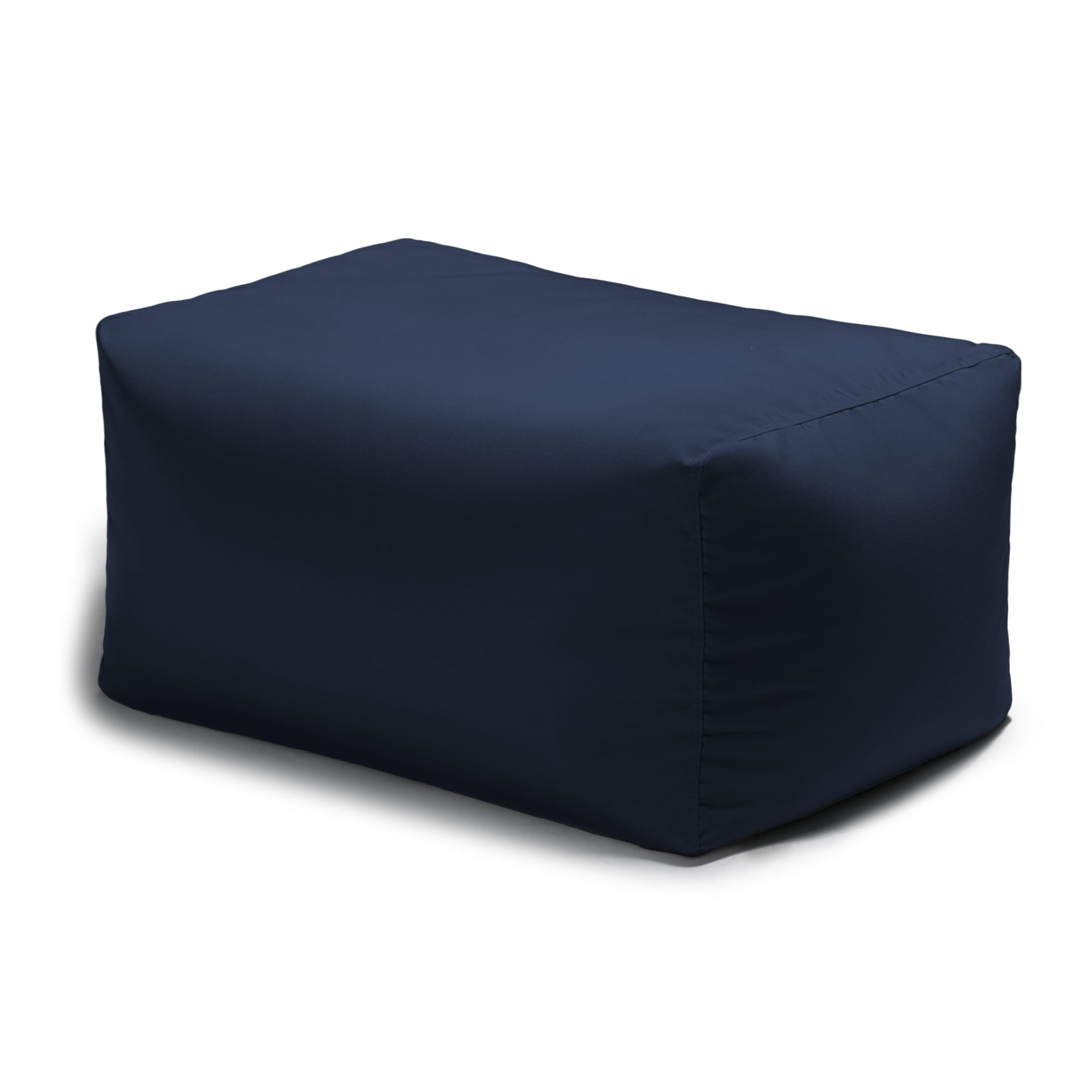 Navy Blue Acrylic Outdoor Bean Bag Ottoman