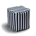 thumbnail image 1 of Jaxx 16604741 Luckie Outdoor Patio Bean Bag Ottoman, Navy Striped, 1 of 1