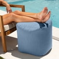 thumbnail image 1 of Jaxx Luckie Outdoor Patio Bean Bag Ottoman, Ocean, 1 of 8