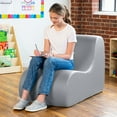 thumbnail image 1 of Jaxx Midtown Large Classroom Soft Foam Chair - Premium Vinyl Cover, Submarine Grey, 1 of 6