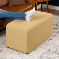 thumbnail image 1 of Jaxx Monroe Large Rectangular Foam Ottoman / Coffee Table, (36 x 18), Wheat Gold, 1 of 2