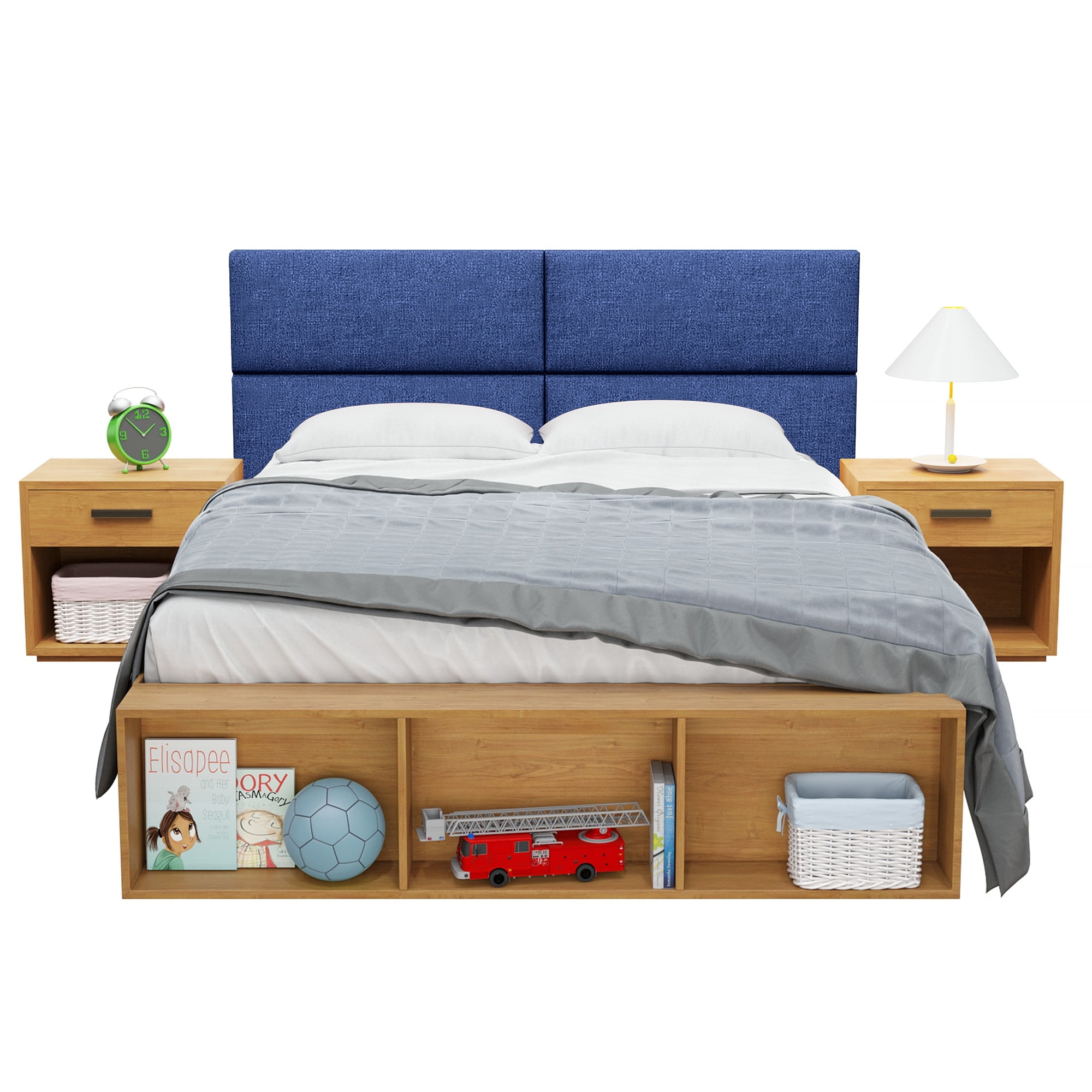 Jaxx Panelist Modern Padded Headboard Set of 4 Fun Color Panels for