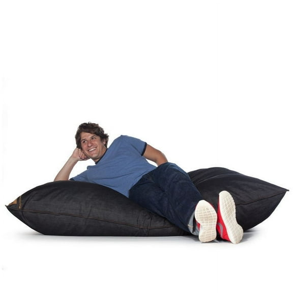 Jaxx PillowSaxx 5 x 6 ft Foam Bean Bag Lounger, Denim